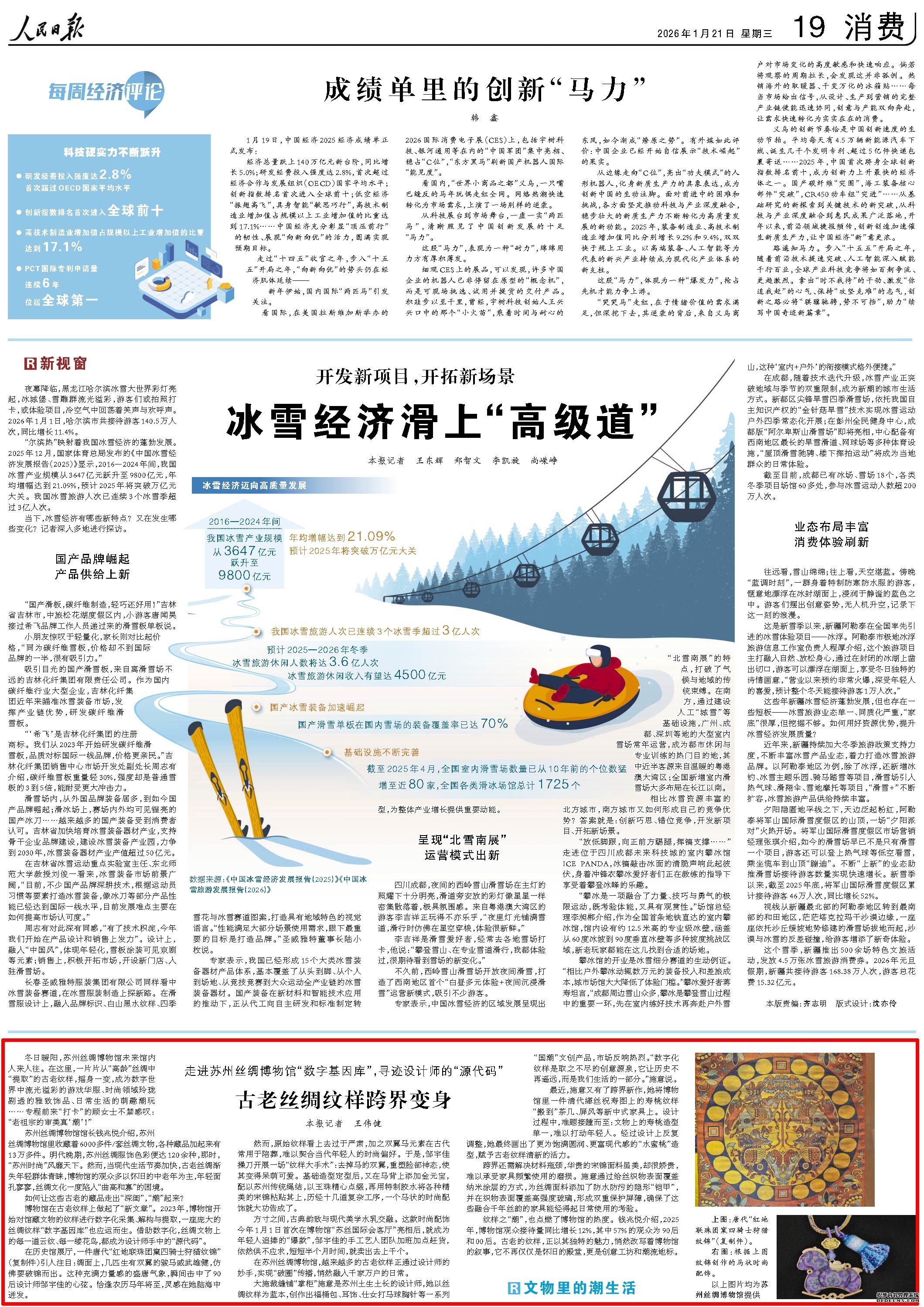 1月21日,《人民日报》第19版版面。